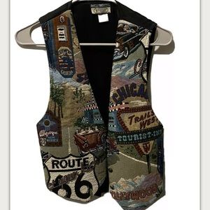 Vintage Embroidered Vest Women’s Size M